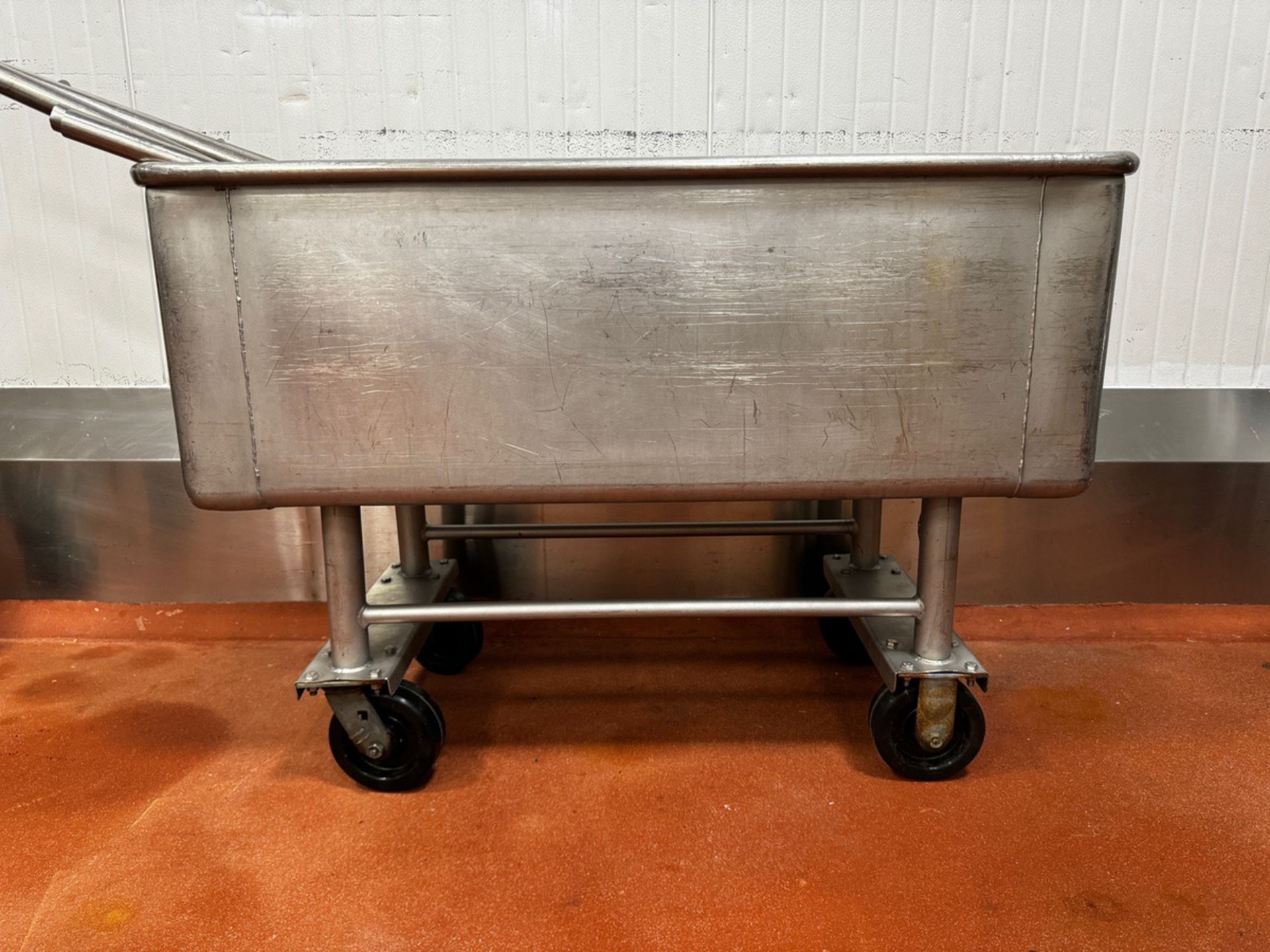 (Qty 2) Stainless Steel Mobile Hoppers