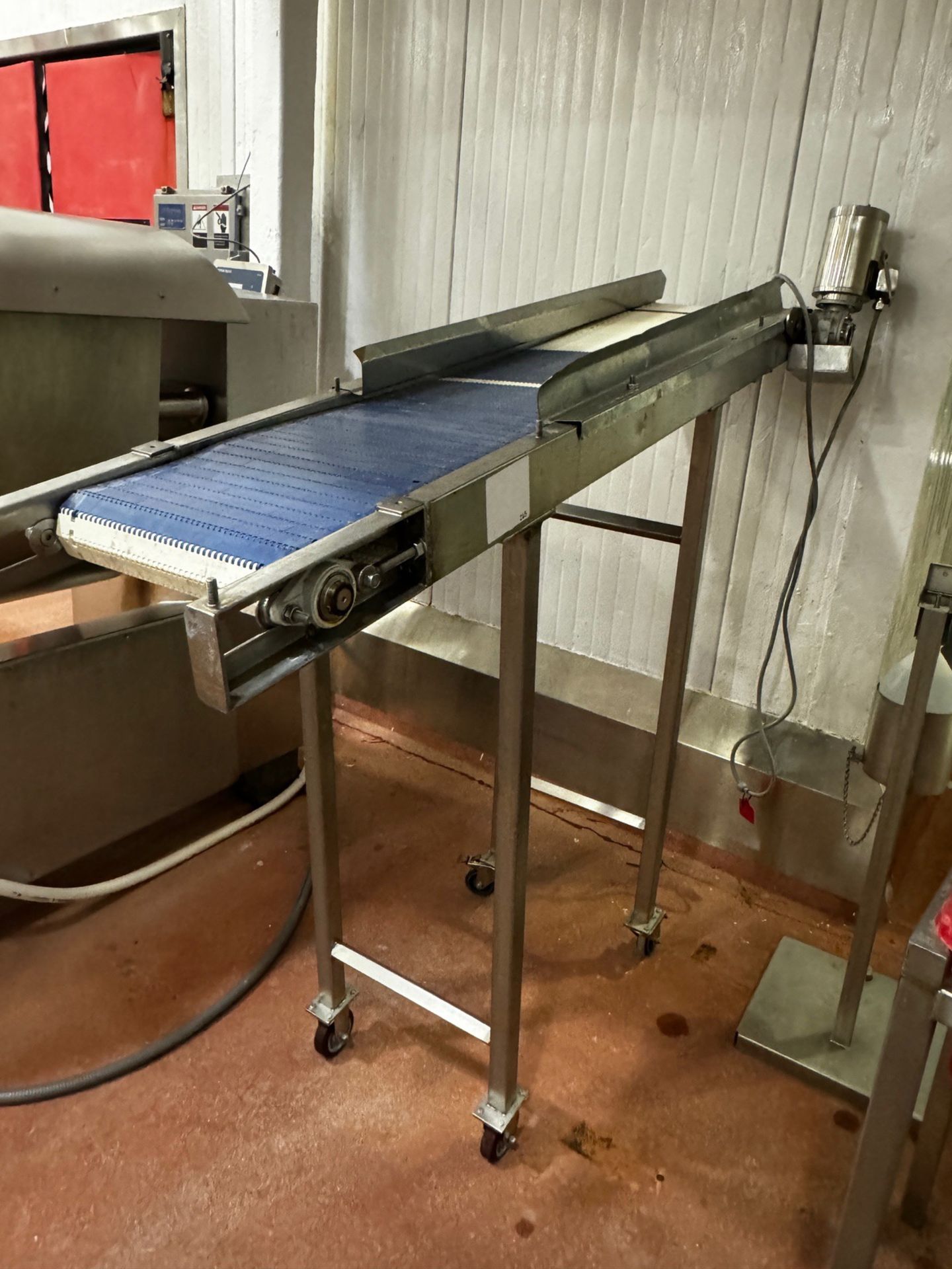 Stainless Steel Conveyor, Slight Incline, 14" W Belt x 6' OAL