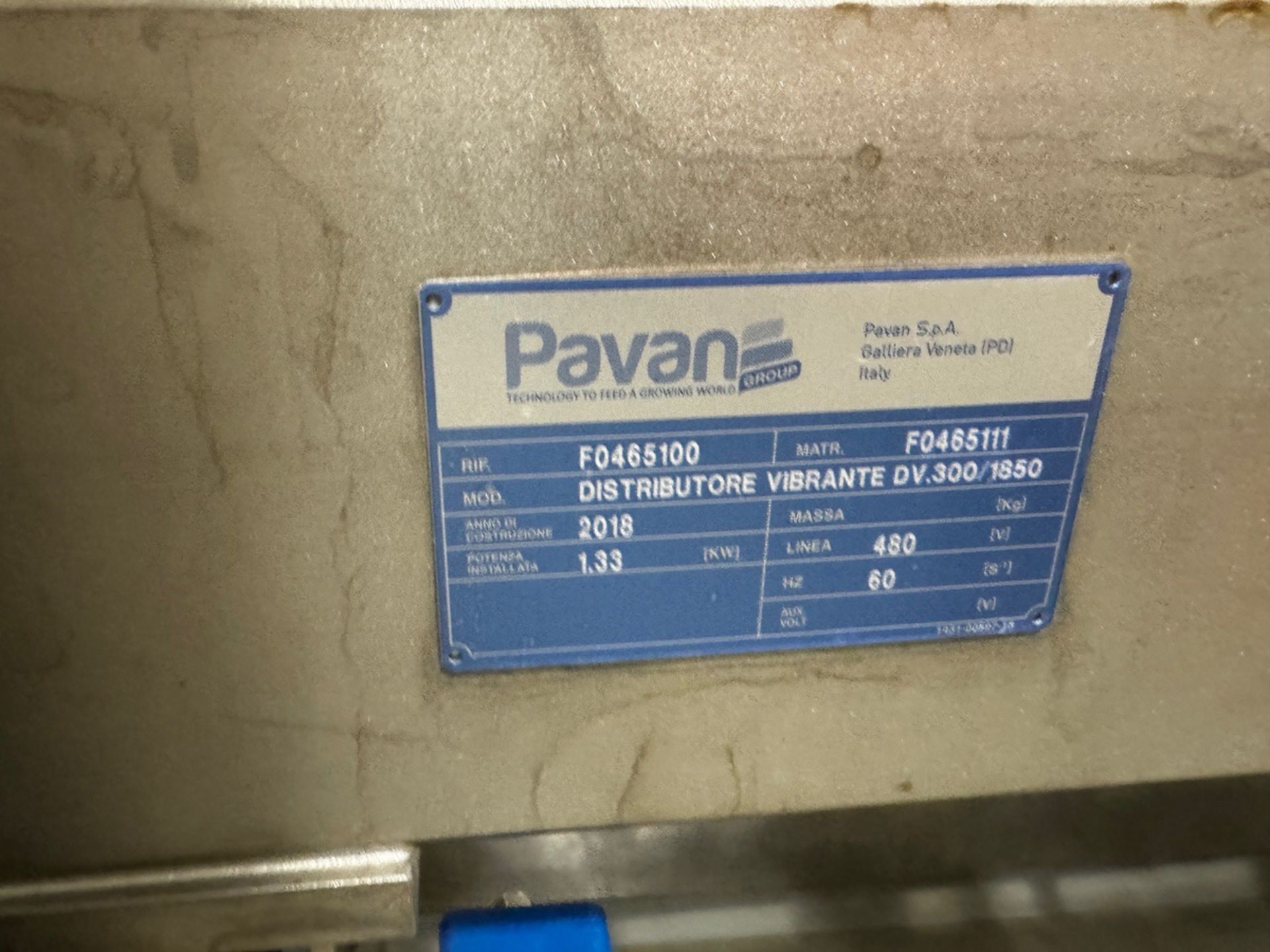 2018 Pavan Vibratory Conveyor to Feed Incline to OctoFrost - Subj to Bulk | Rig Fee $250 - Image 2 of 2