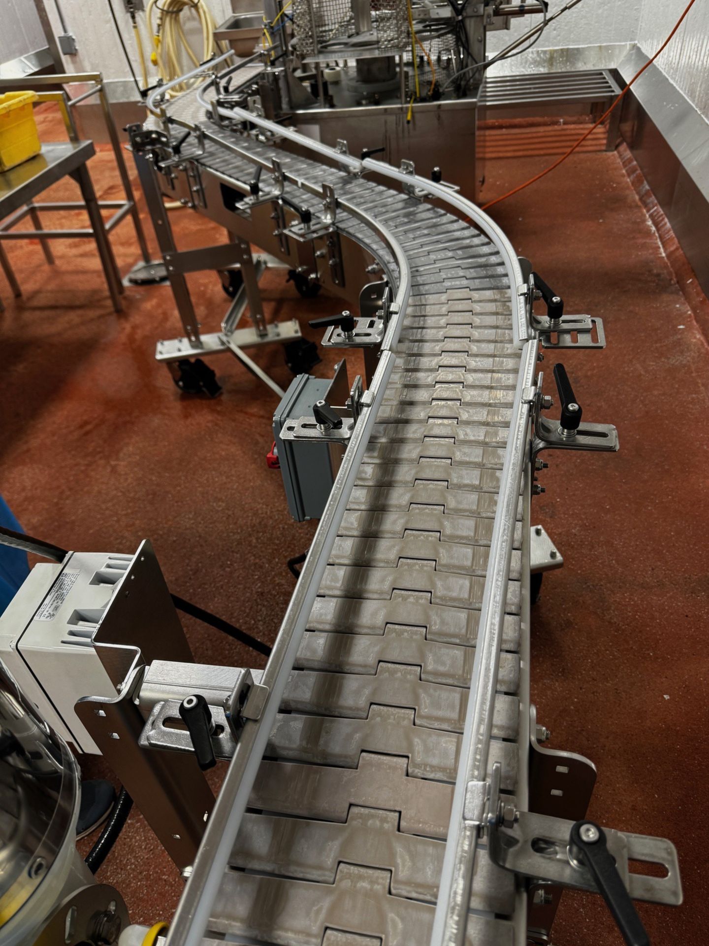 Stainless Steel Frame 8" Wide x 120" OA S-Curve Conveyor Belt with Stainless Drive and Variable Spee - Image 3 of 7