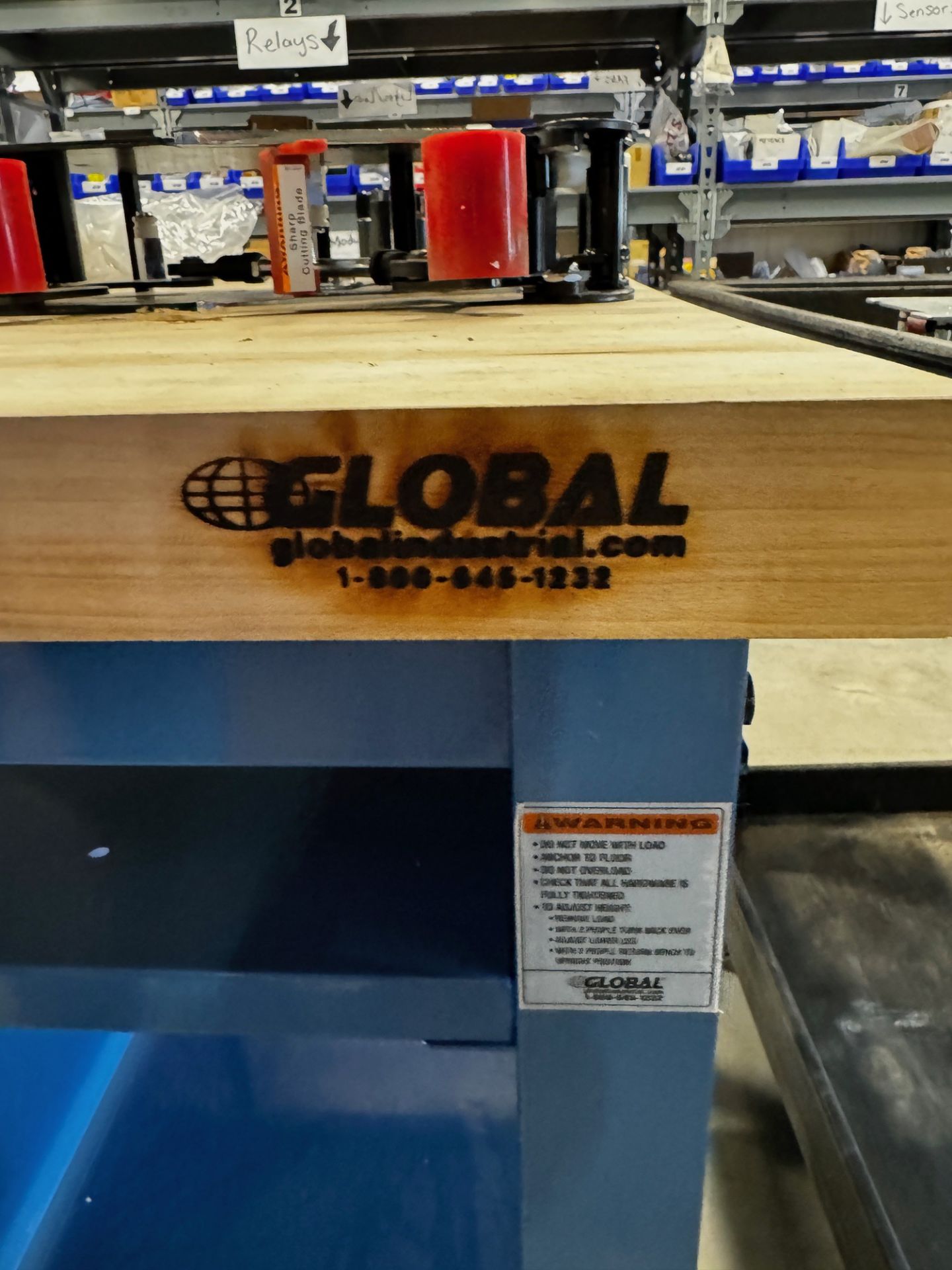 Global Wood Top Work Bench - Bench Only No Contents | Rig Fee $175 - Image 2 of 2