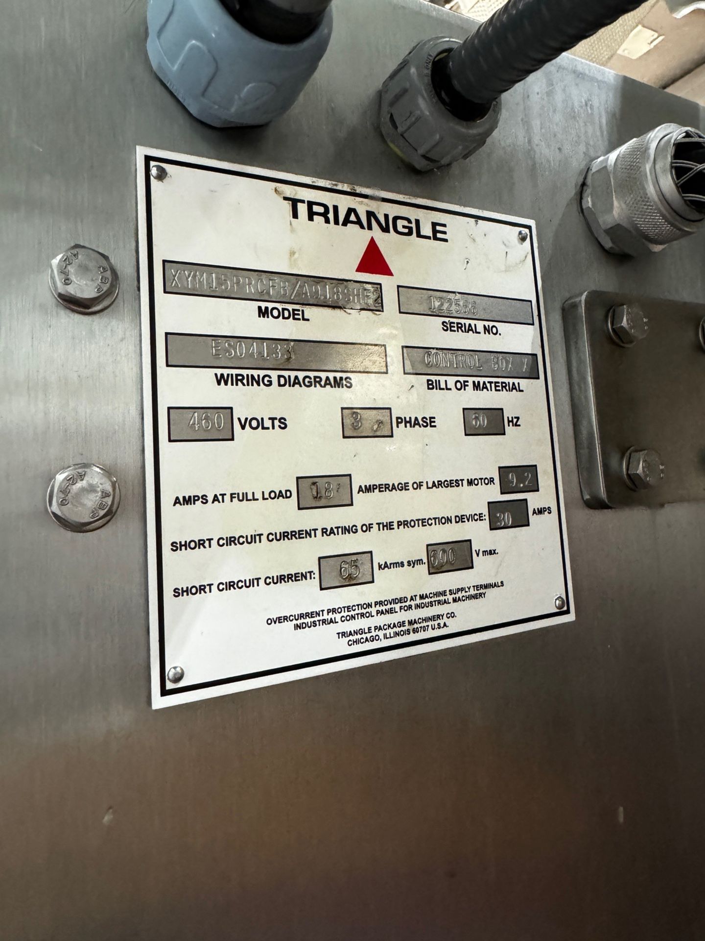 Triangle Vertical Form Fill and Seal with 9-Head Inline Triangle Scale, Bagger Model XYM15PRCFB/A91 - Image 5 of 6