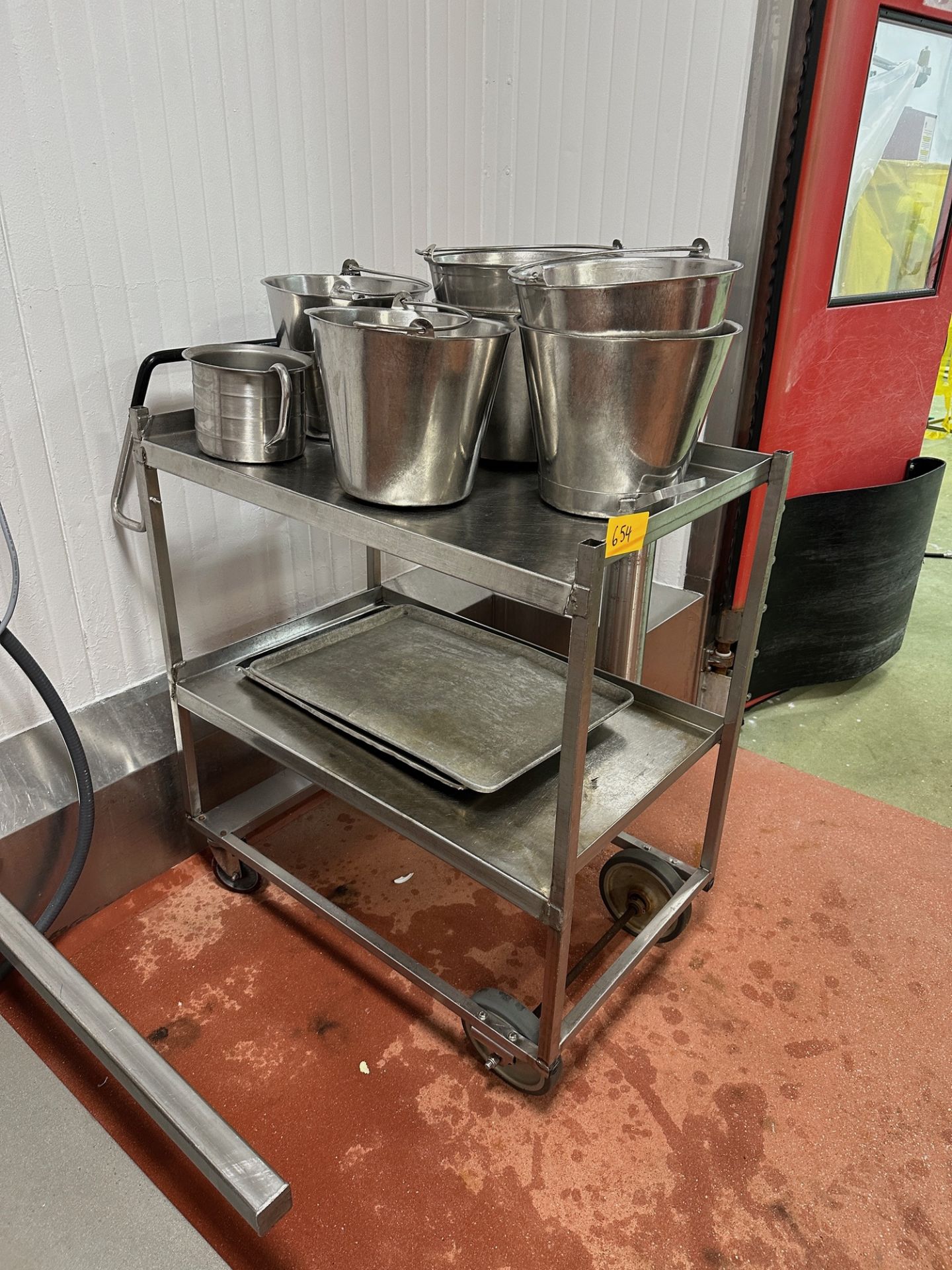 Stainless Steel Cart with Stainless Buckets | Rig Fee $50