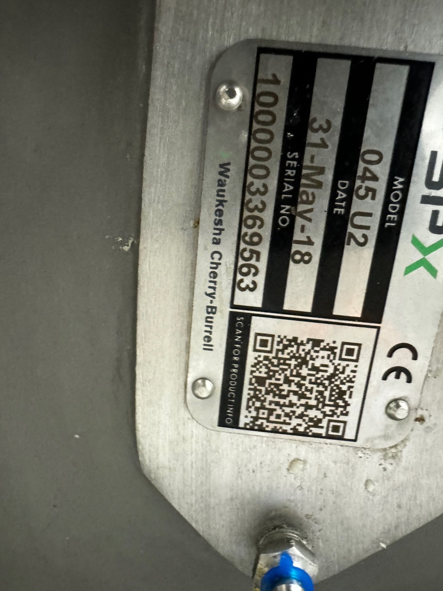 2018 SPX 045 U2 Positive Displacement Pump, S/N 1000003369563, 5 HP - Image 5 of 5