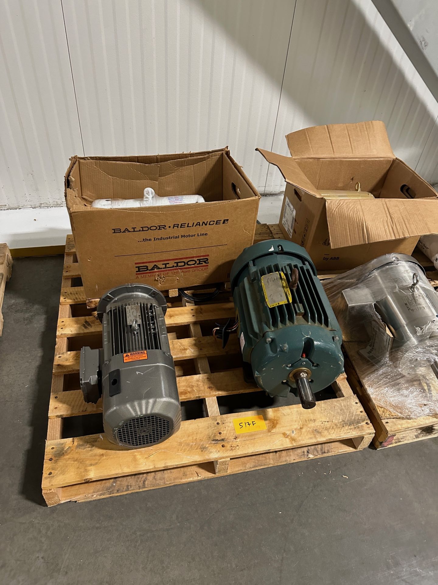 Pallet of Spare Motors | Rig Fee $50