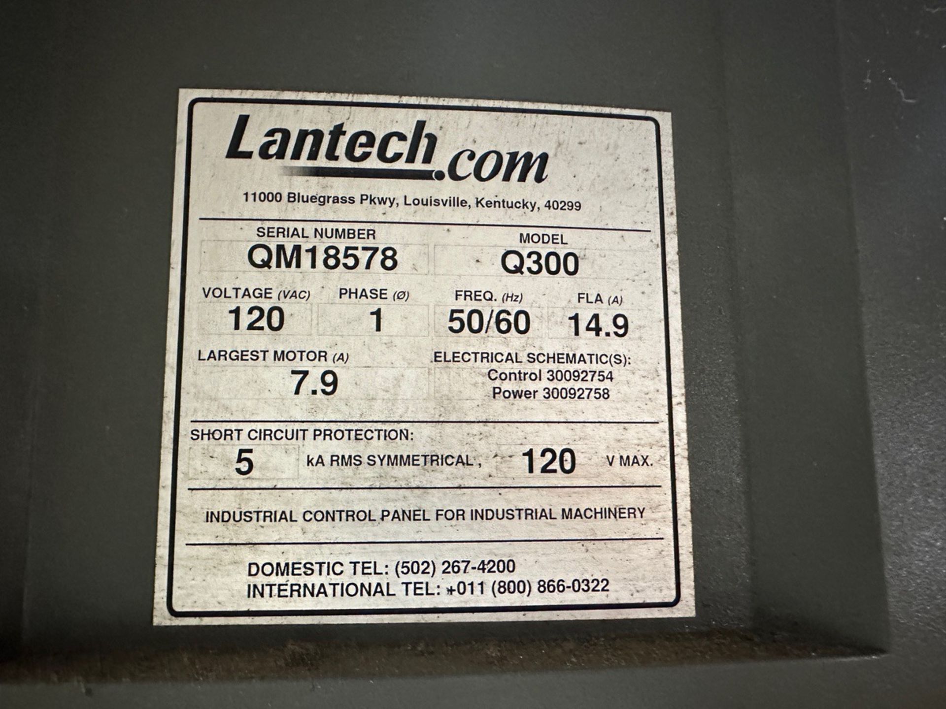 Lantech Q300 Rotary Pallet Stretch Wrapper, S/N QM18578 - Image 4 of 4