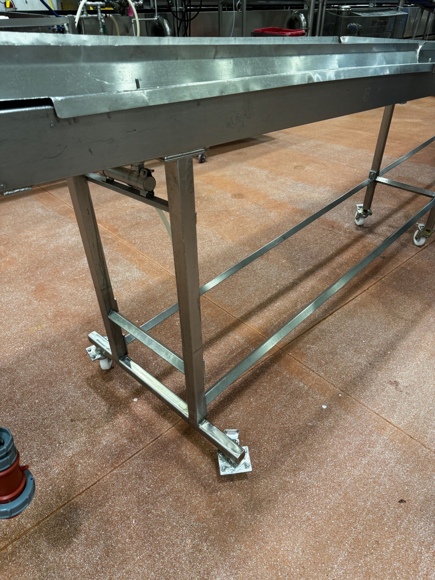 Stainless Steel Frame Incline Conveyor Mounted on Casters, - Image 4 of 4