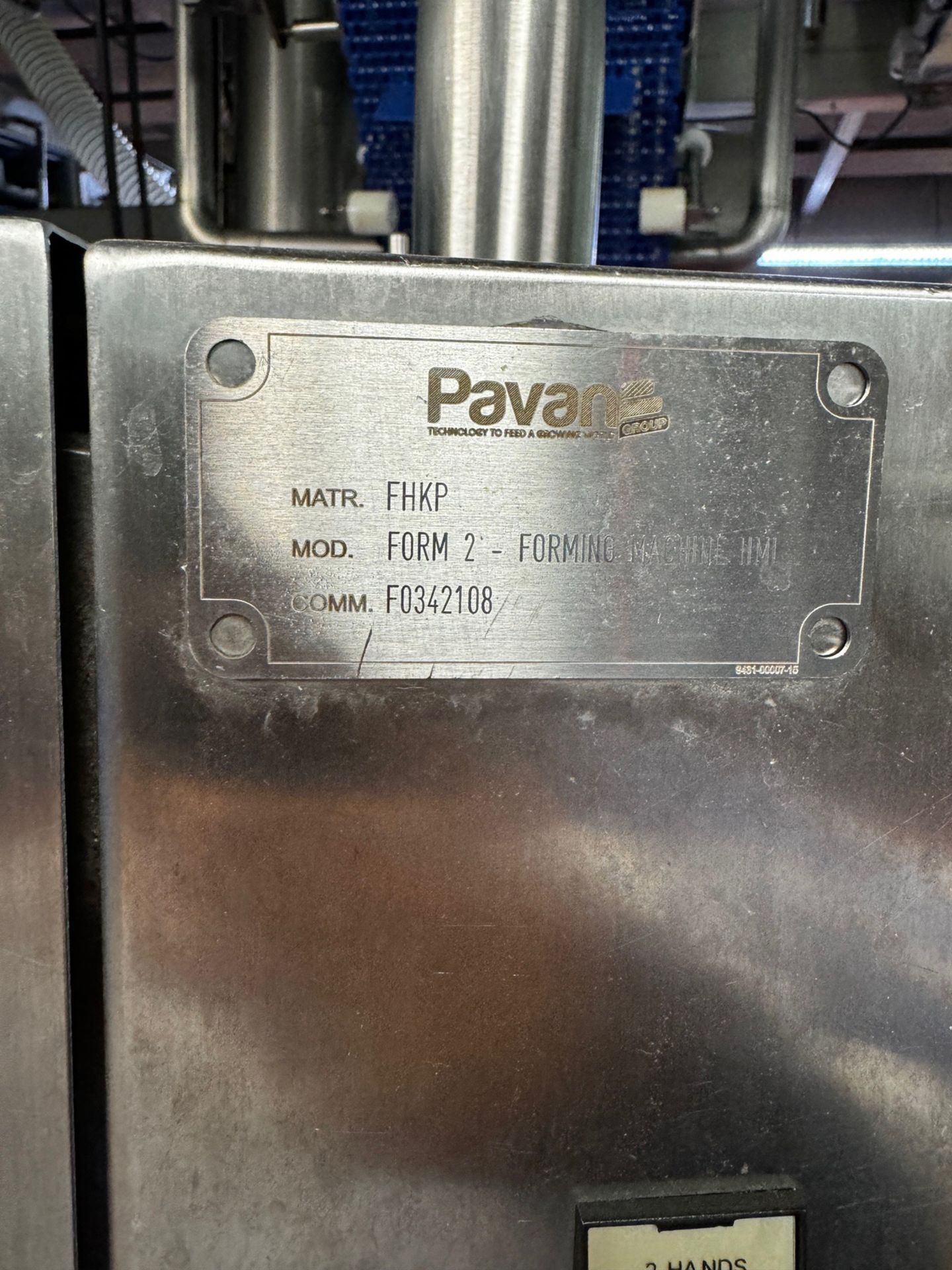 2012 Pavan Form 2 Forming Machine HMI, Tortellini Die, S/N F0342108 - Image 5 of 5
