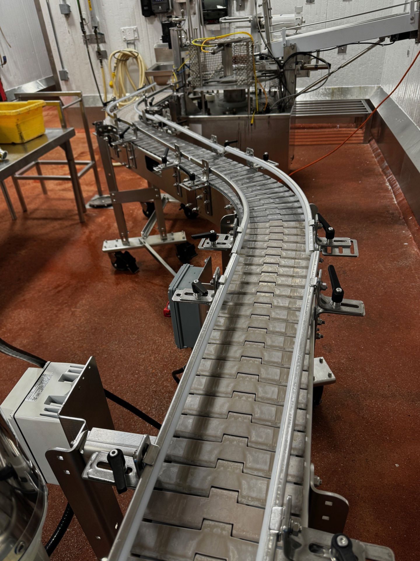Nercon Stainless Steel Frame 8" Wide x 120" OA S-Curve Conveyor Belt w - Subj to Bulk | Rig Fee $175 - Image 3 of 6