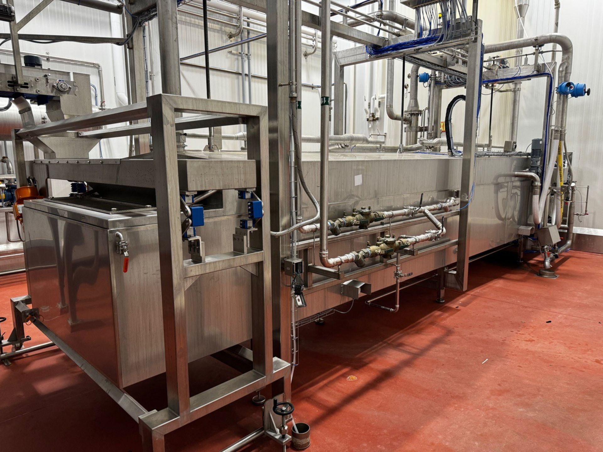 2018 Pavan COTTORE CV.100/3/6 Immersion Cooking Line with Vibratory Infeed Conveyor, Automated Hood