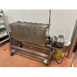 Stainless Steel Single Shaft Paddle Mixer, 42" x 16" Wide x 24" Deep