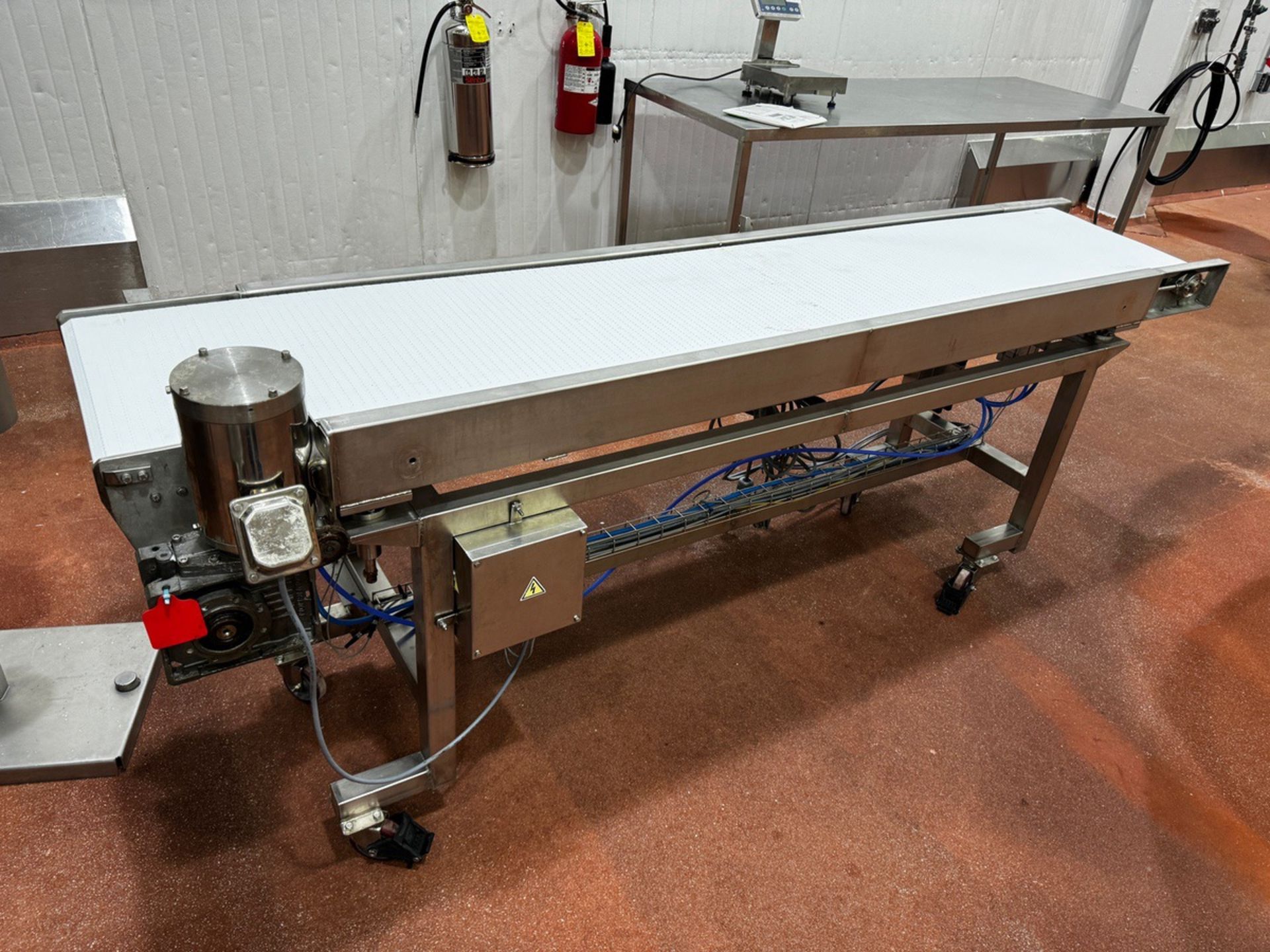 Stainless Steel Frame Conveyor Mounted on Casters, 16" W x 94" OA Leng - Subj to Bulk | Rig Fee $150 - Image 3 of 5