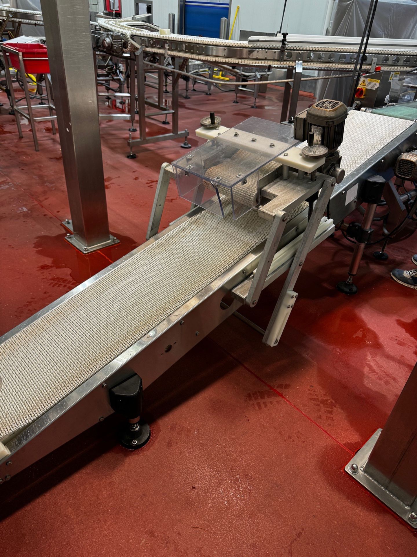 Stainless Steel Frame 16" W x 120" Long Incline Takeaway Conveyor For VFFS