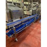 Stainless Steel Frame Mobile Two Level Conveyor, 12" x 16' OAL Top and Bottom