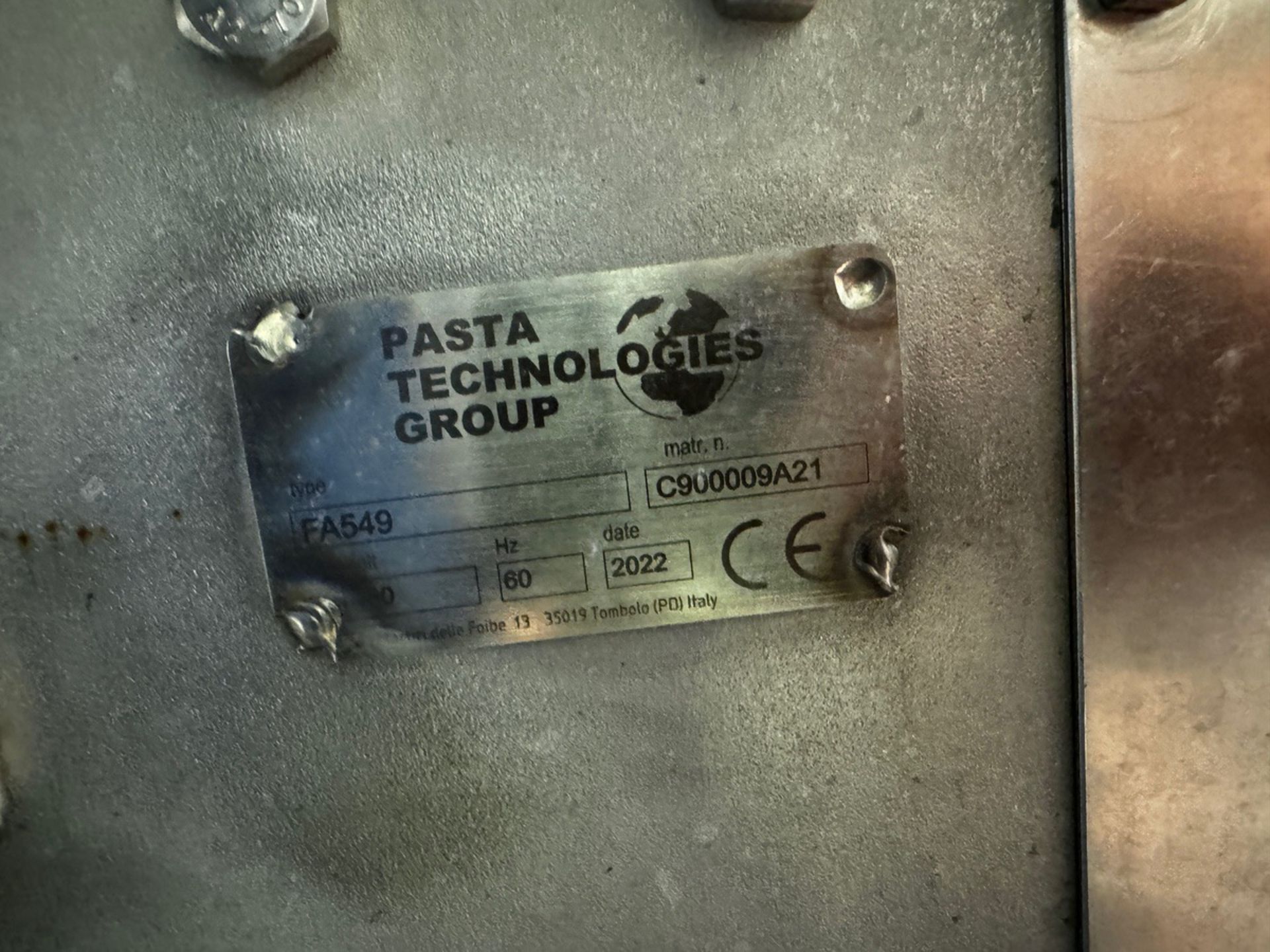 2022 Pasta Technologies FA549 Pinched Product Forming Machine with Tortellini Die, S/N C90000A21 - Image 3 of 3