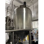 Anco 2,000 Gallon Stainless Steel Tank - Cone Bottom, Glycol Jacketed, Top Mounted Agitation with