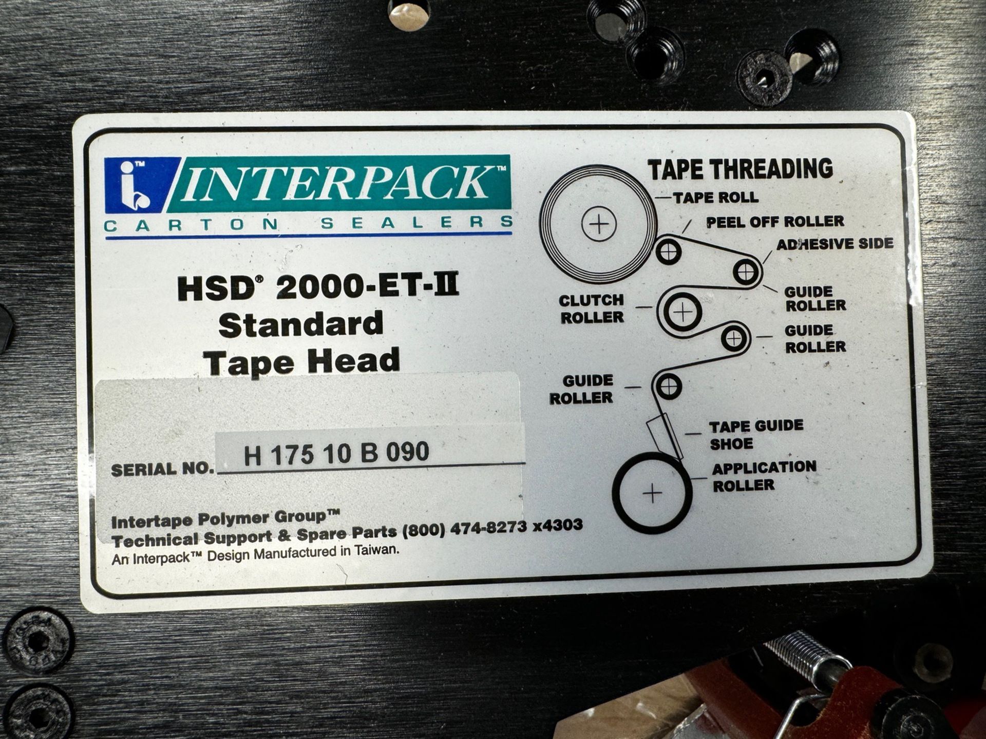 (2) Interpack HSD-2000 - ET-II Standard Tape Heads | Rig Fee $25 - Image 2 of 2