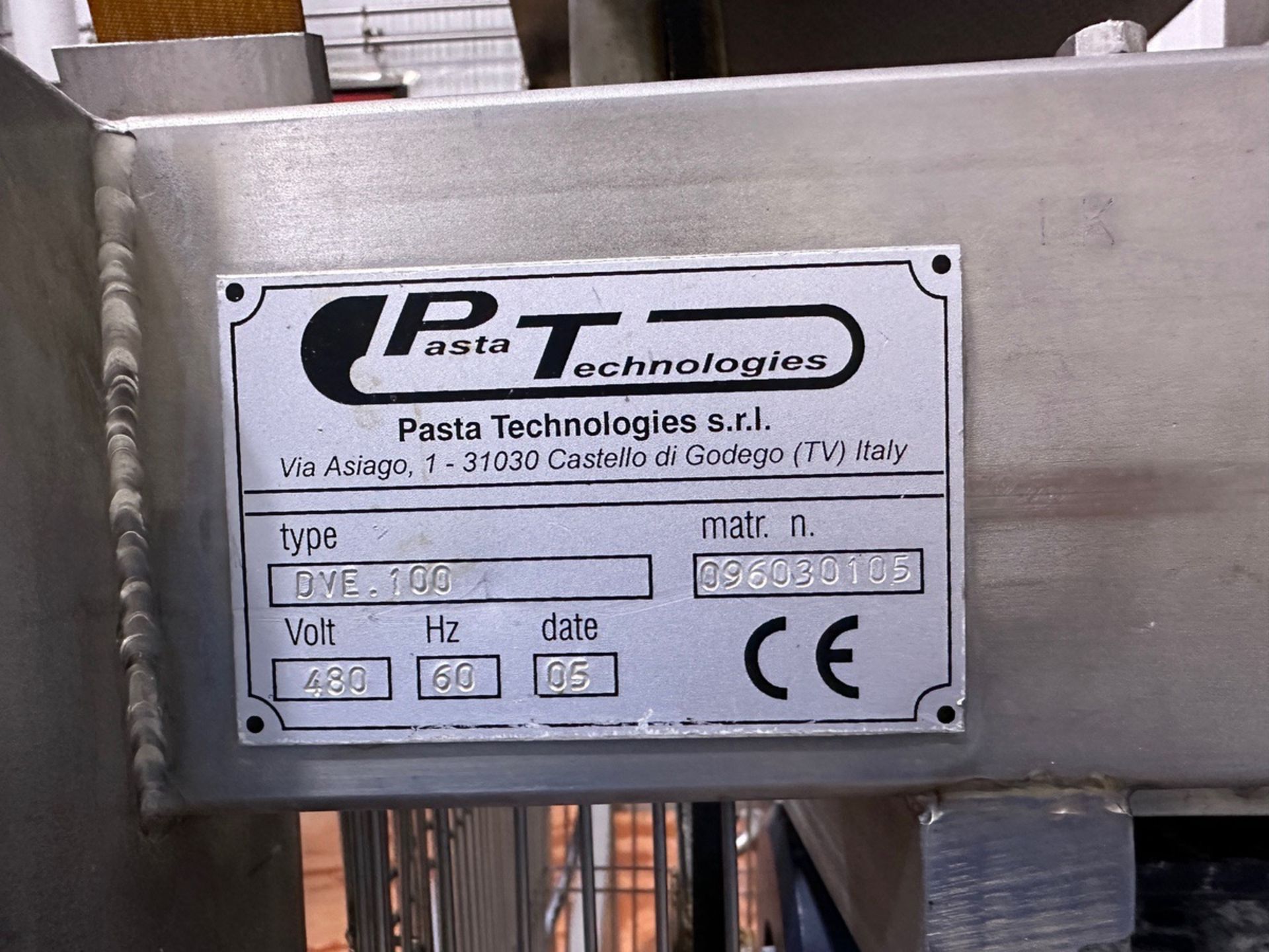 Pasta Technologies DVE 100 Vibratory Conveyor, S/N 096030105 - Image 4 of 4