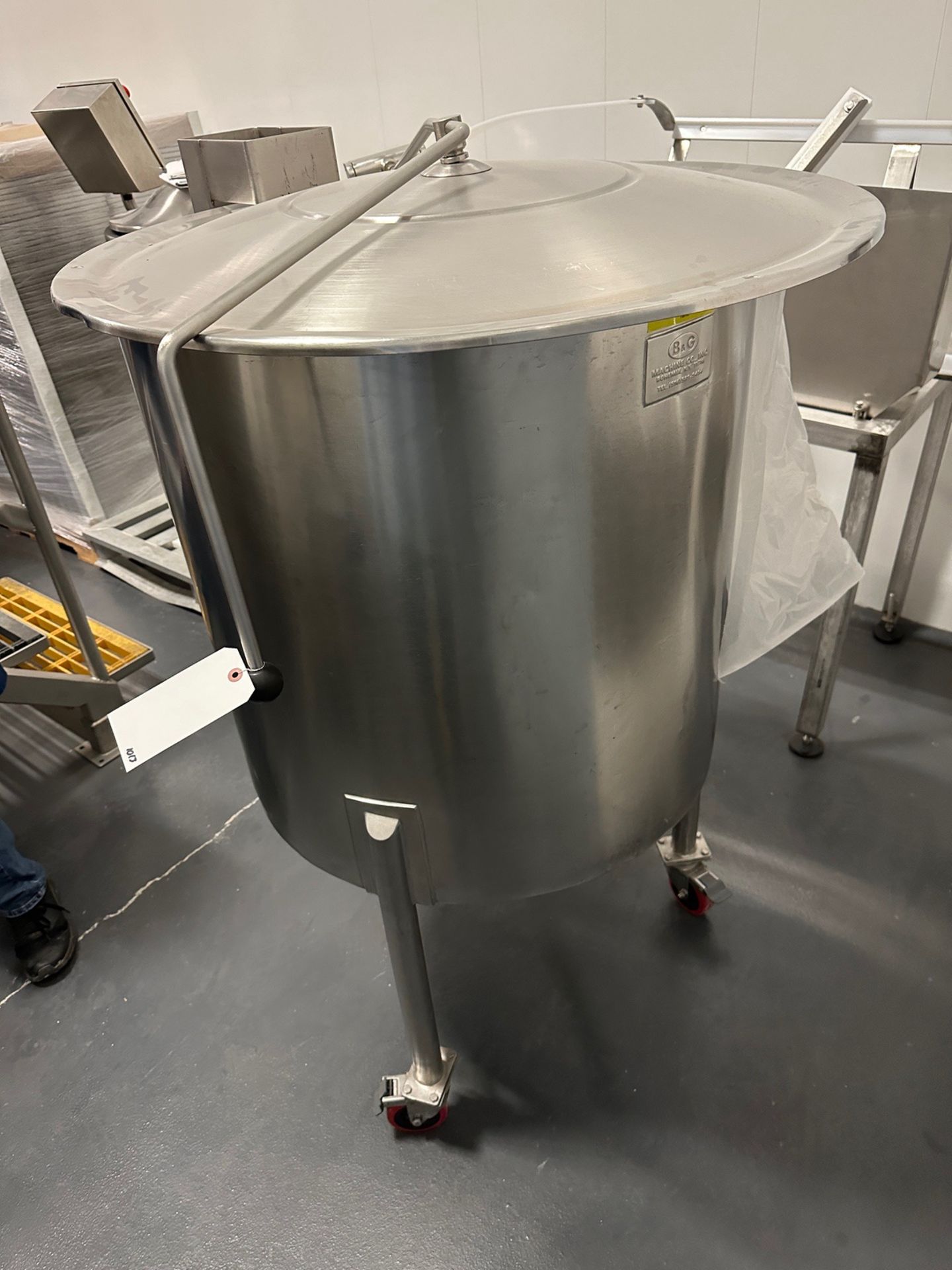 B&G Stainless Steel Utility Tank on Casters (Approx. 32"" Diameter and 54"" O.H.) - Image 2 of 4