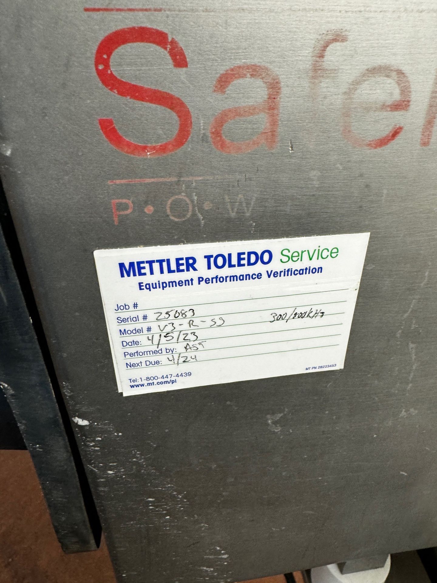 Mettler Toledo Safeline Metal Detector, S/N 25083, 12" W Aperture x 4.75" Clearance | Rig Fee $250 - Image 3 of 6