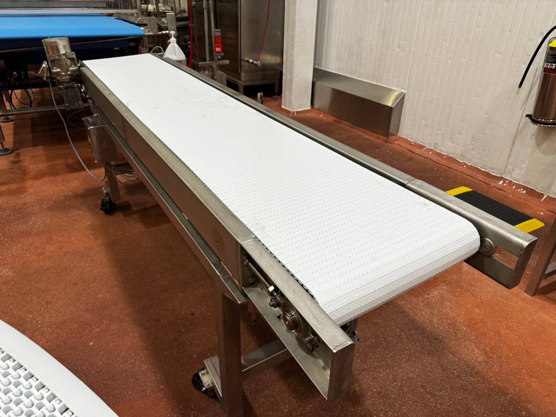 Stainless Steel Frame Conveyor Mounted on Casters, 16" W x 94" OA Leng - Subj to Bulk | Rig Fee $150 - Image 2 of 5