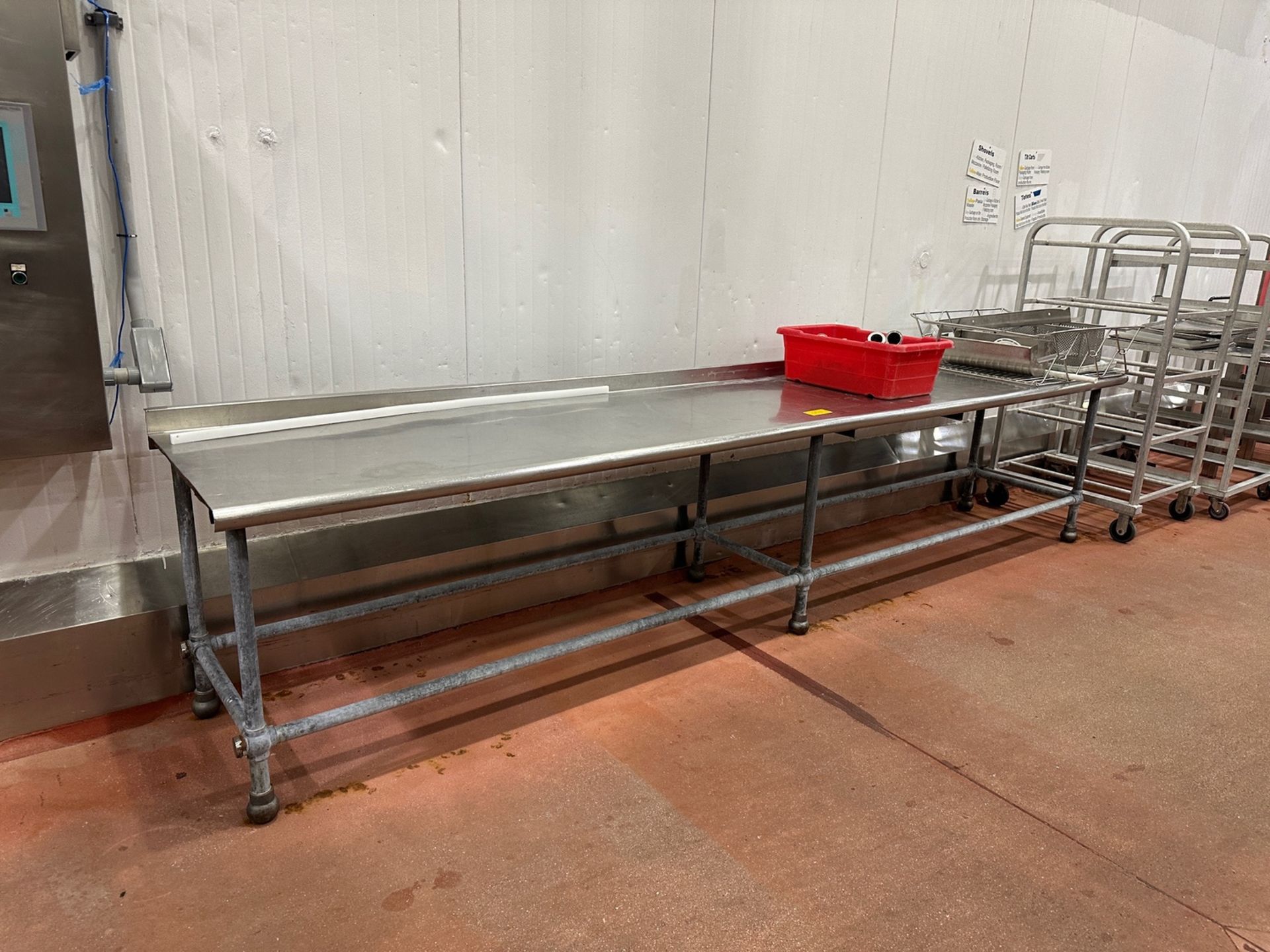 Stainless Steel Table, Approx 30" x 13' | Rig Fee $150