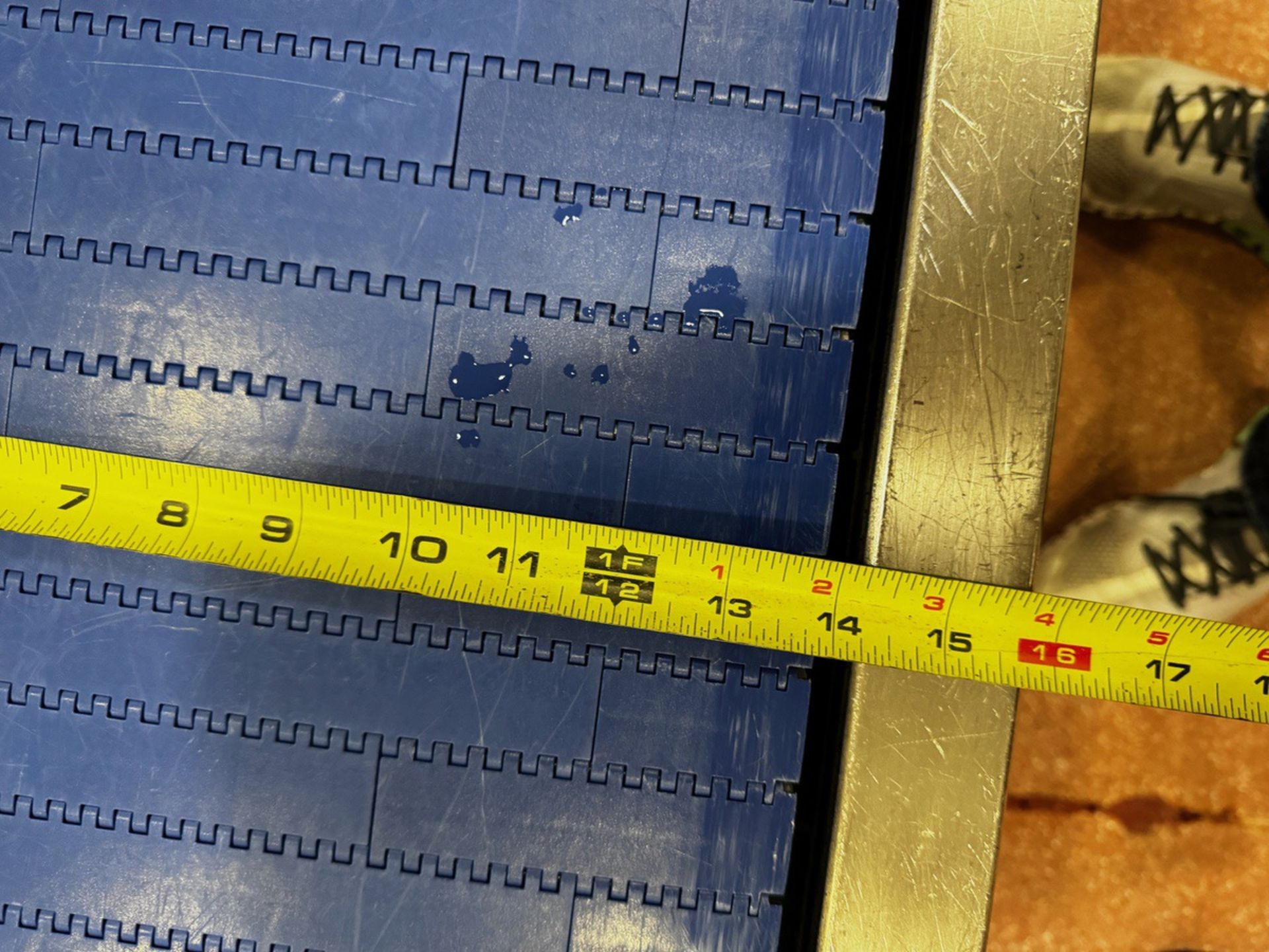 Stainless Steel Frame Conveyor, 14"W x 93" OA Length - Image 3 of 4