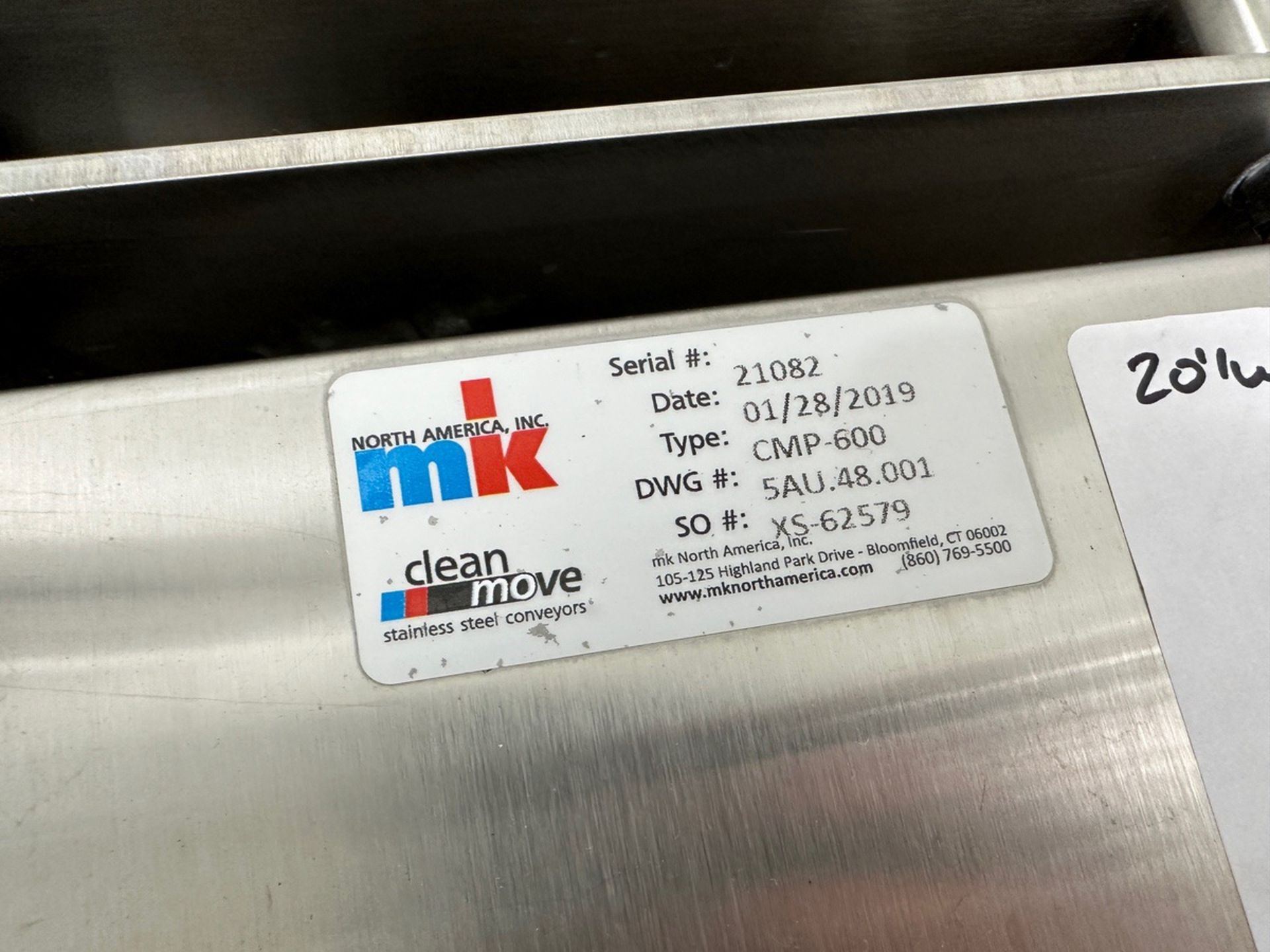 2019 MK Clean Move Stainless Steel Conveyor | Rig Fee $250 - Image 3 of 4