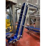 Stainless Steel Frame Incline Flighted Conveyor to Cooker Vibratory Feed,