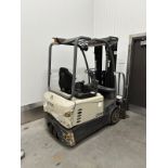 Crown 3,350# Three-Wheel Electric Forklift with Sideshifter, S/N 9A183475