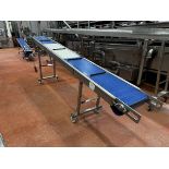 Stainless Steel Frame Incline Conveyor, 14" W x 11' OA Length, Mounted on Casters | Rig Fee $175