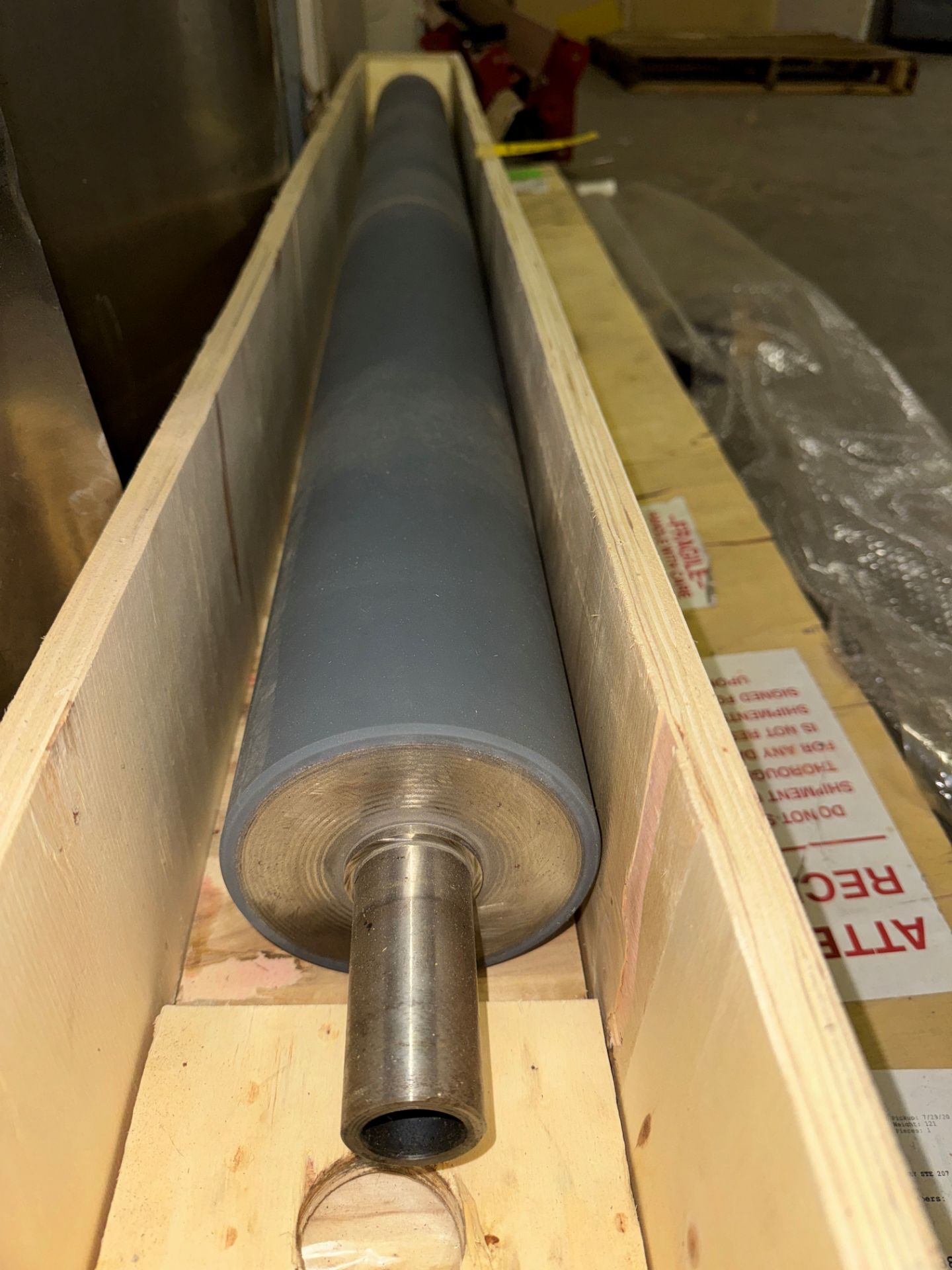 Front Upper Rubber Roll A-UG200339-20-18 69.5" L x Approx. 5" Dia., In C | Rig Fee $50 - Image 3 of 5