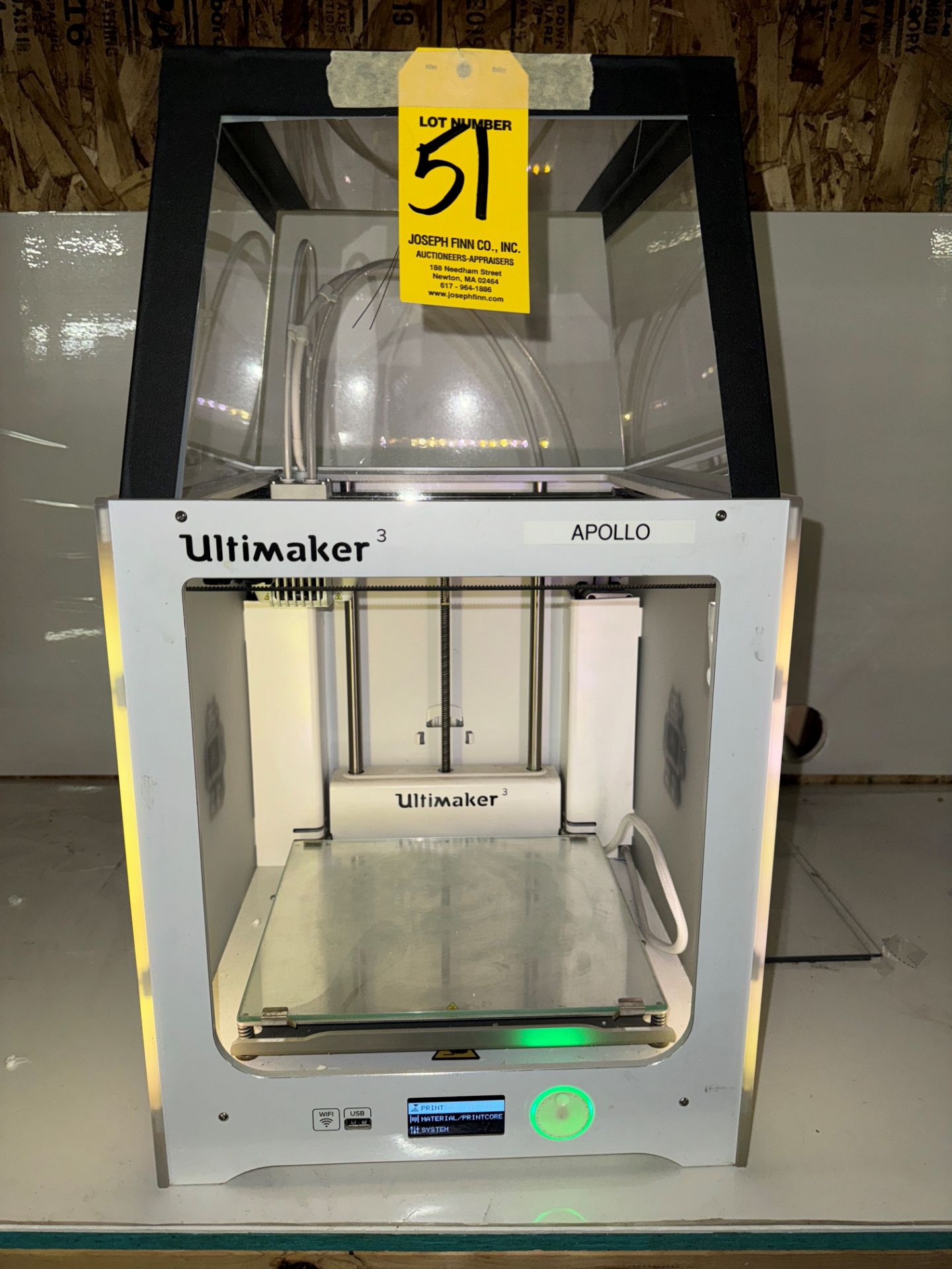 Ultimaker 3 9671 3D Printer, S/N BPP-005072-037057, Thor@xi PC, Acer Mon | Rig Fee $50
