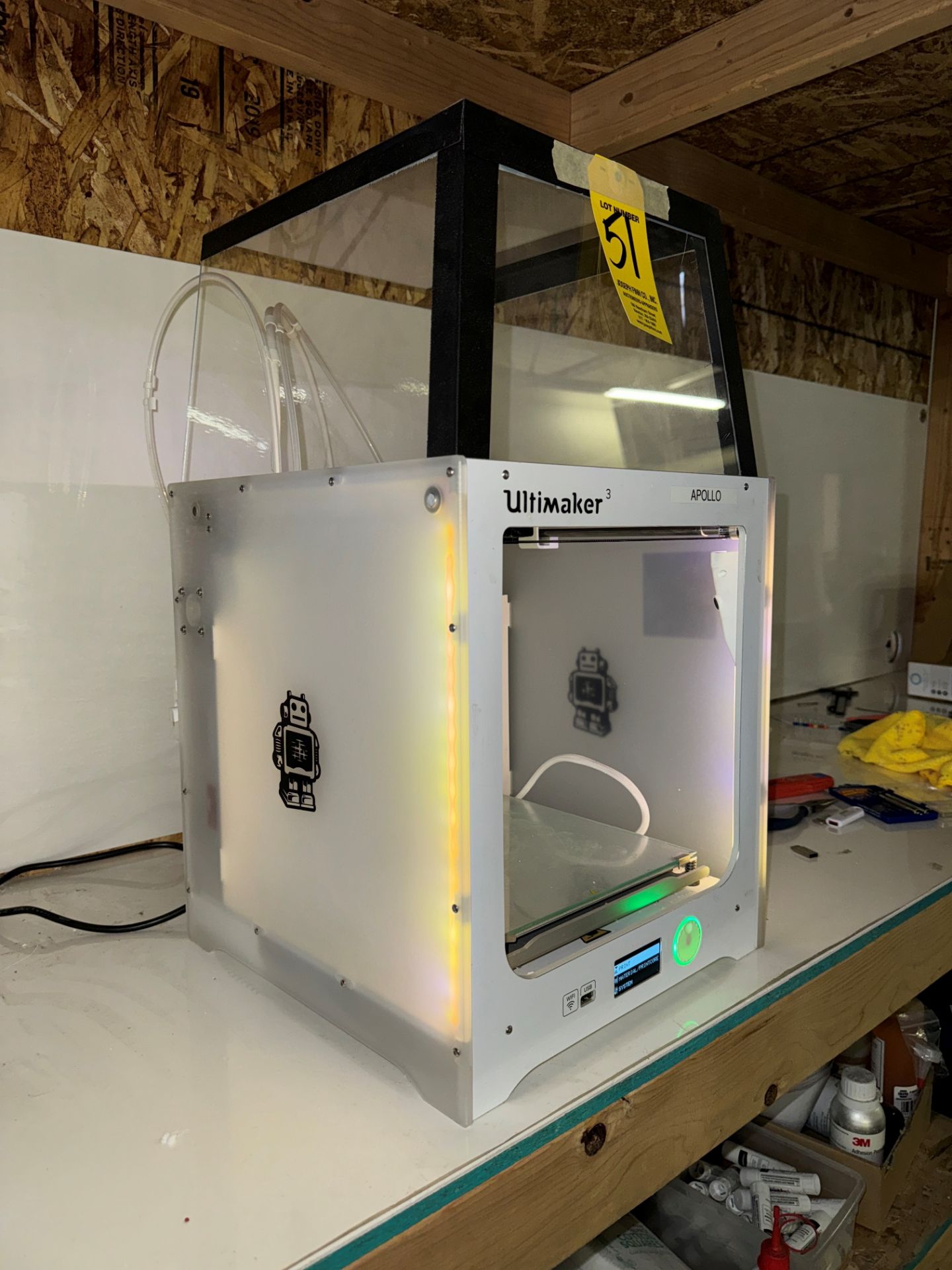 Ultimaker 3 9671 3D Printer, S/N BPP-005072-037057, Thor@xi PC, Acer Mon | Rig Fee $50 - Bild 4 aus 9