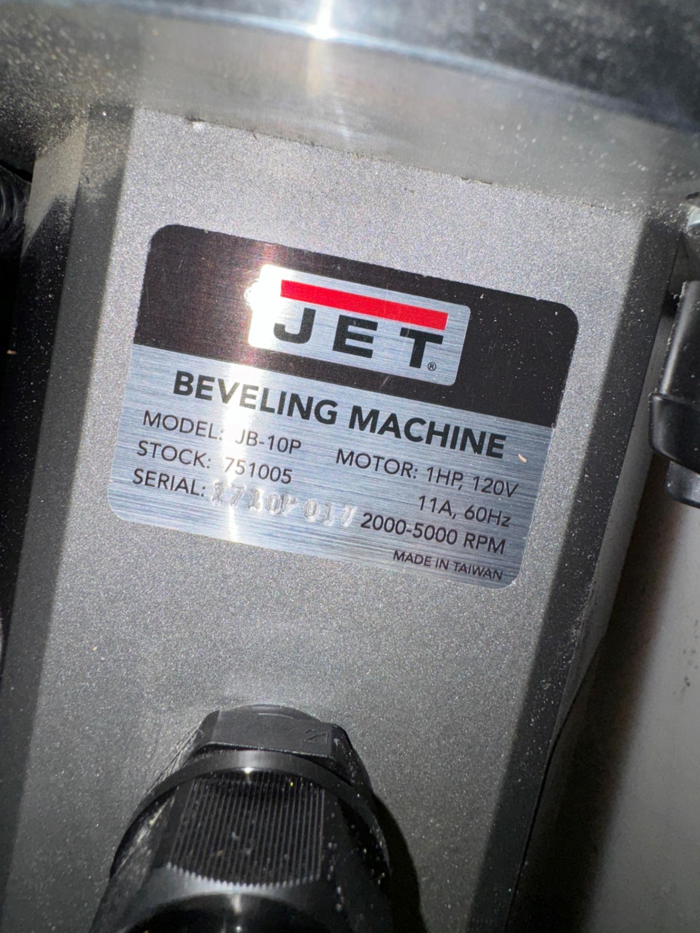 Jet JB-10P Beveling Machine, S/N 1710P017 | Rig Fee $25 - Image 2 of 2