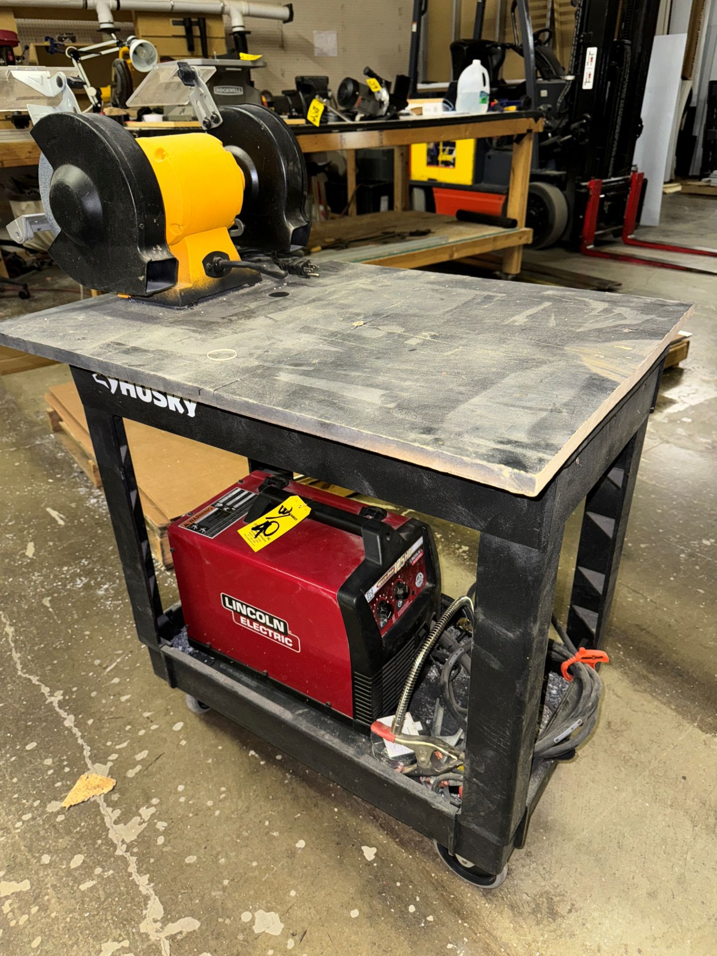 LOT Lincoln Weld Pak 125HD Welder, DeWalt DW758 DE Grinder, w/ Husky Por | Rig Fee $50 - Image 4 of 4