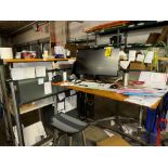 LOT Work Station, Samsung, Acer, Vizio Monitors, Tables, Files, Brother | Rig Fee $75