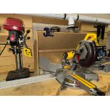 LOT DeWalt XPS DWS788 Compound Miter Saw, Bench Drill, 4" Throat, Screwe | Rig Fee $75