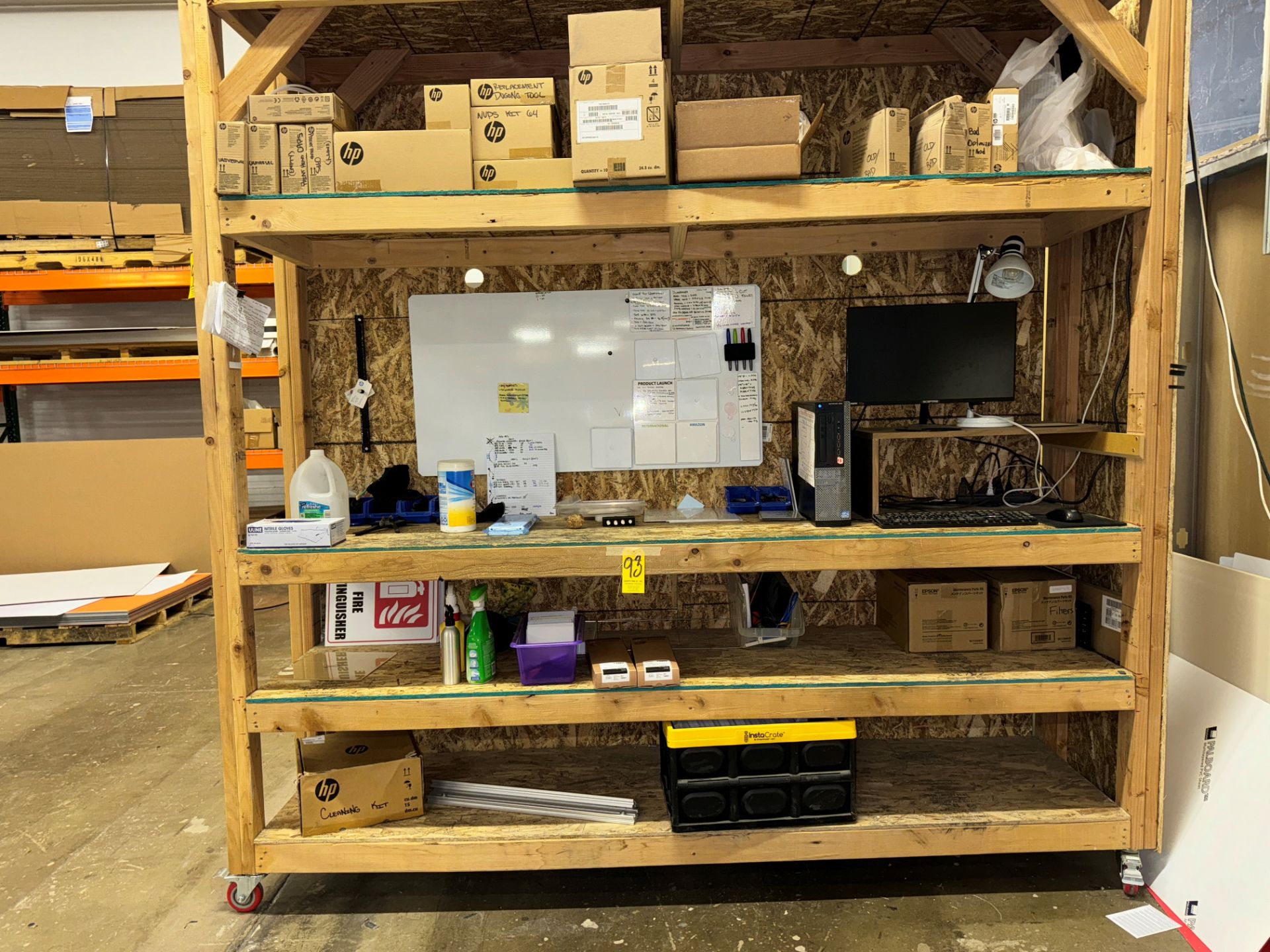 5-Tier Port. Wooden Shelf, 8' x 101" | Rig Fee $50