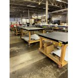 LOT (4) Asst. Wooden Port. Work Tables | Rig Fee $75