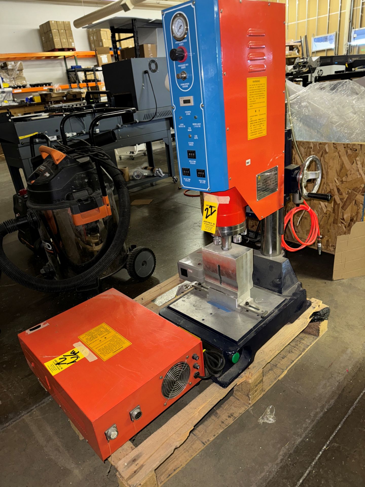 2015 Ultrasonic Welding Machine, # XH-1526, S/N XH15261518 w/ Power Unit | Rig Fee $120 - Image 7 of 8