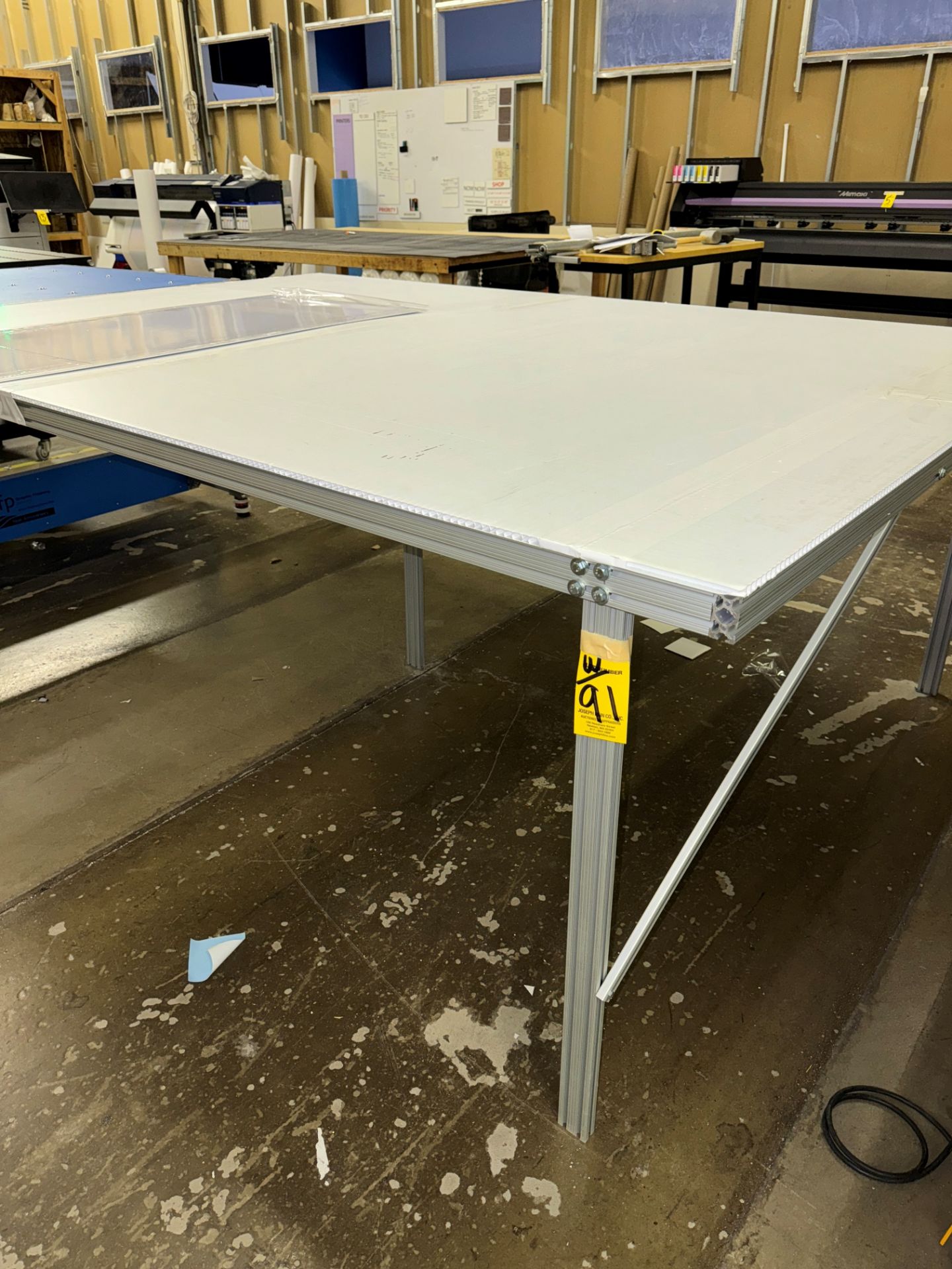 LOT (2) Aluminum Production Table Frames | Rig Fee $75 - Image 3 of 3