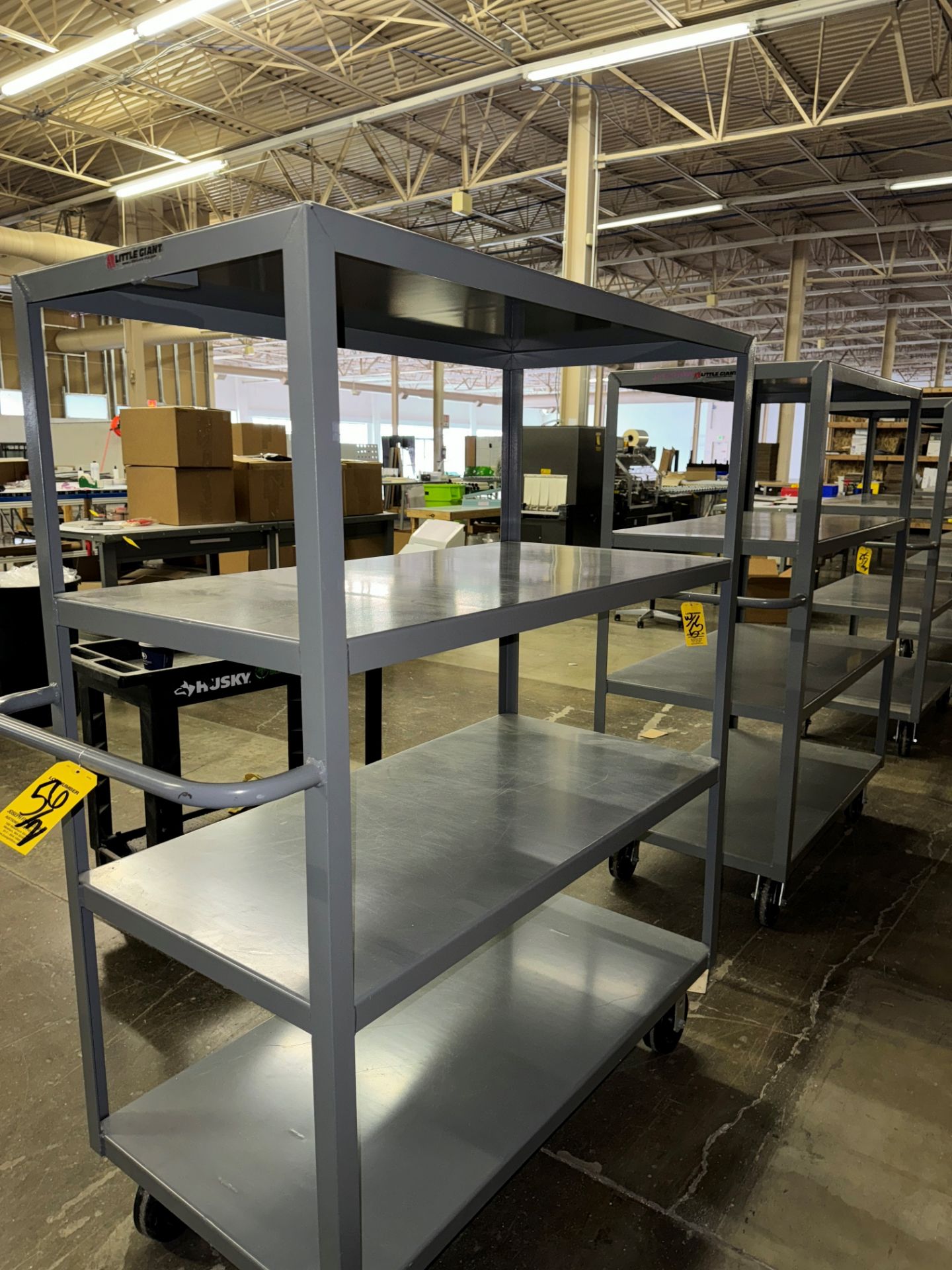 LOT (2) Little Giant 4-Shelf H.D. Port. Carts | Rig Fee $50