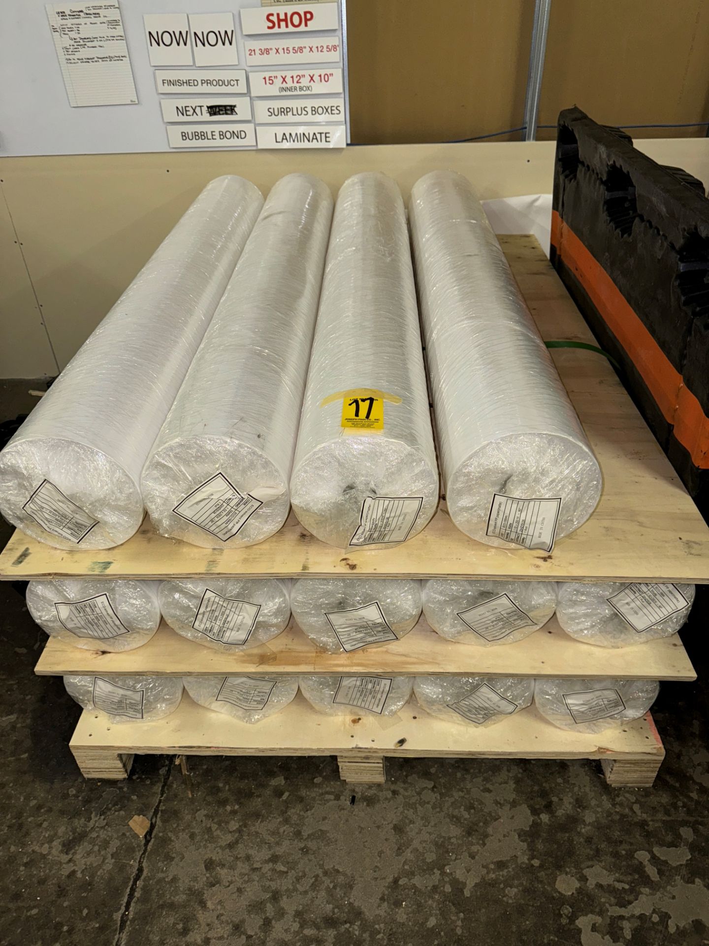 LOT (14) Rolls of Matte, Eco-150MN, 1.52 x 200m x 60" | Rig Fee $25
