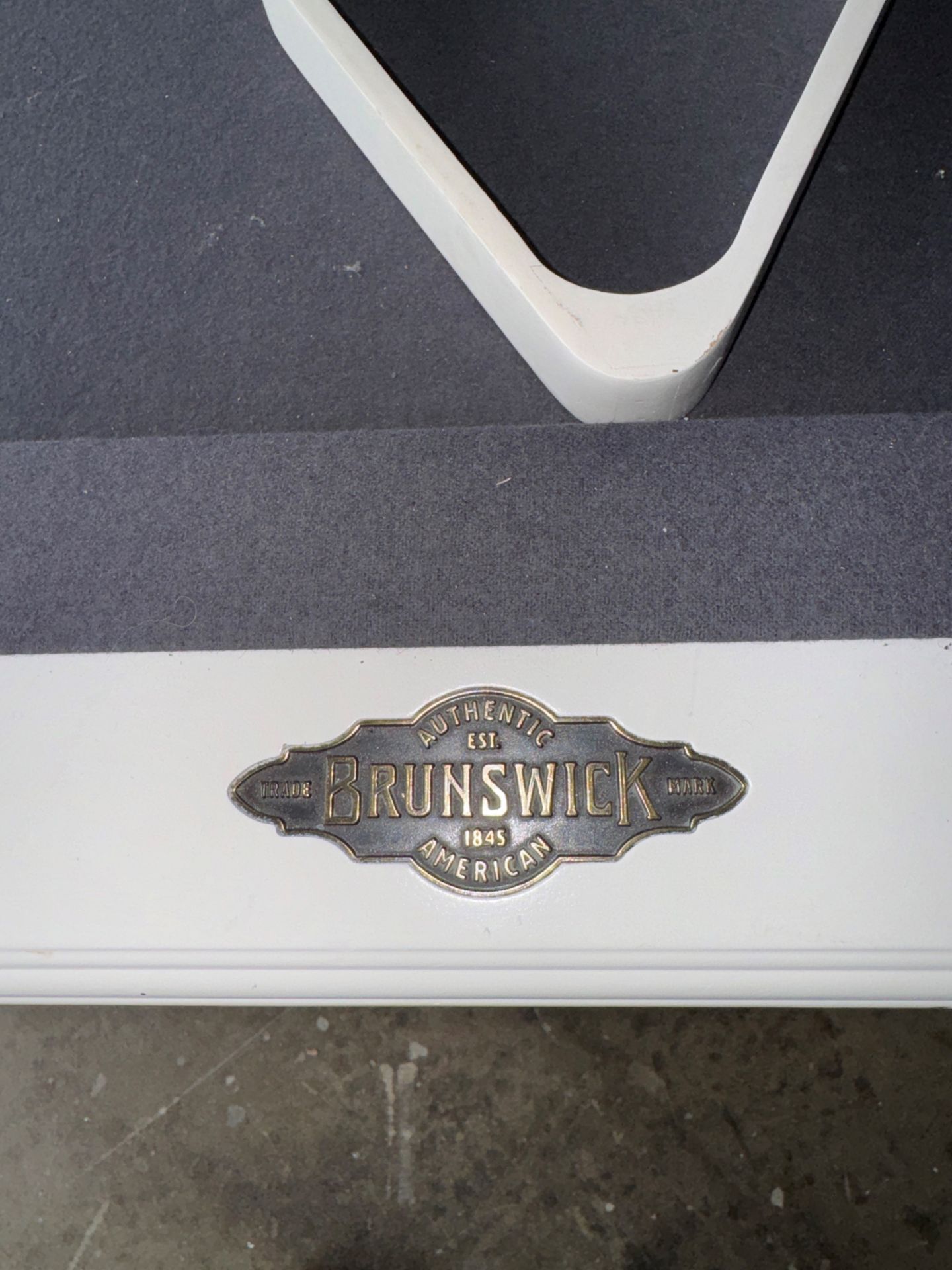 Brunswick Pool Table, White Leather Pockets, Clawed Feet, (2) Pool Racks | Rig Fee $540 - Image 4 of 6