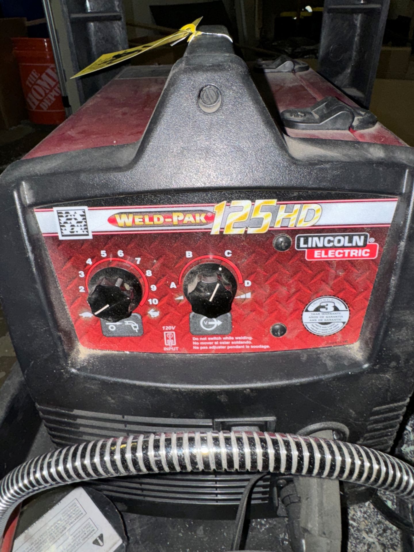 LOT Lincoln Weld Pak 125HD Welder, DeWalt DW758 DE Grinder, w/ Husky Por | Rig Fee $50 - Image 3 of 4