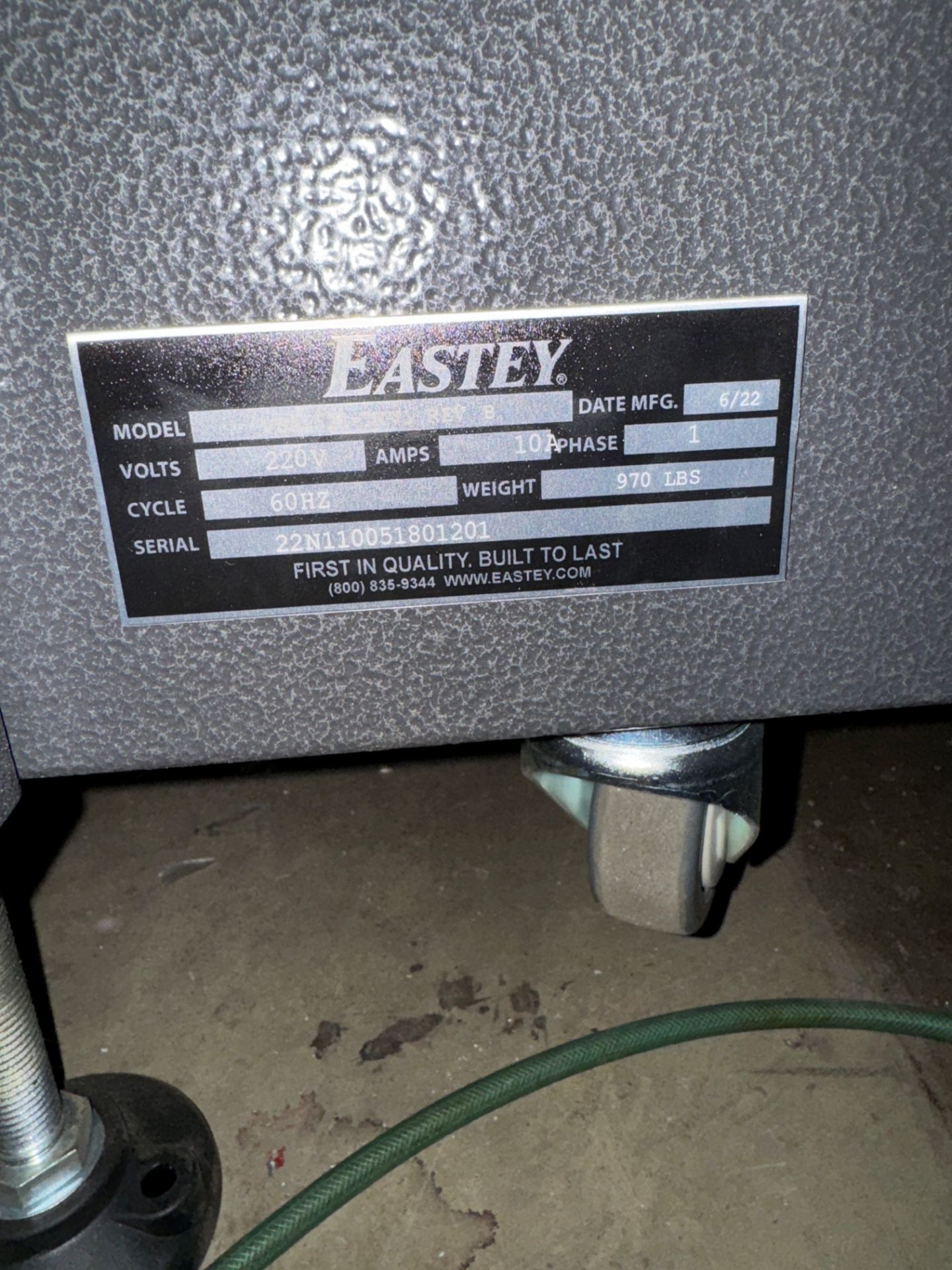 2022 Eastey Model VSA 1721-TKV1 REV B L-Bar Sealer, S/N 22N110051801201, | Rig Fee $220 - Image 4 of 7