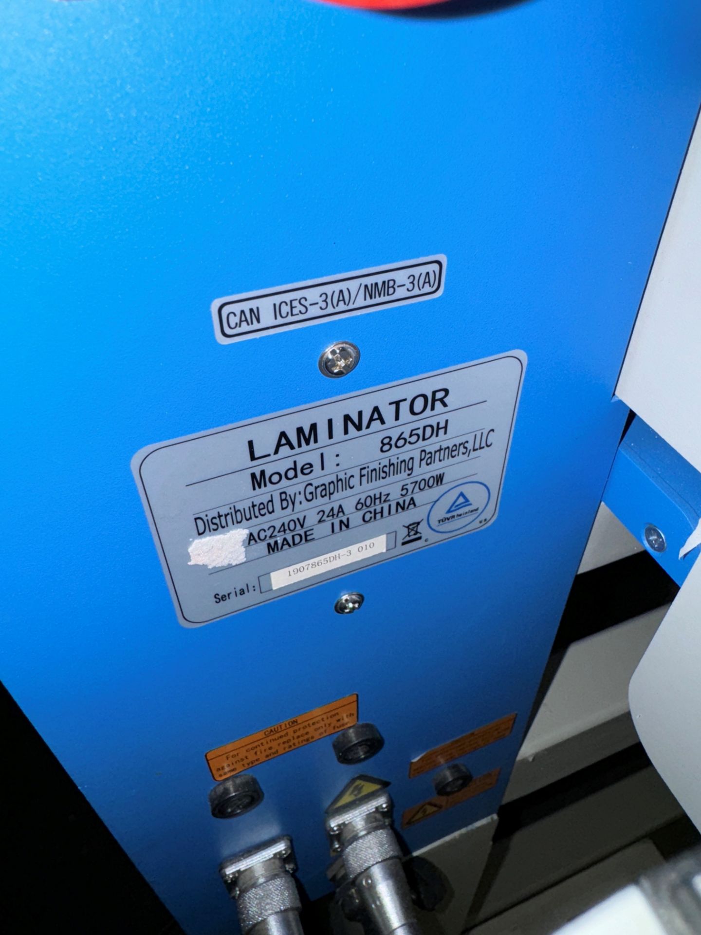 Graphics Finishing Partners 865 DH Laminator, S/N 1907865DH-3010, Port. | Rig Fee $120 - Image 6 of 10