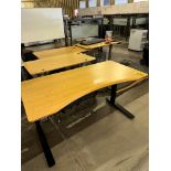 LOT (5) Asst. Steel Leg, Wood Top Tables | Rig Fee $75