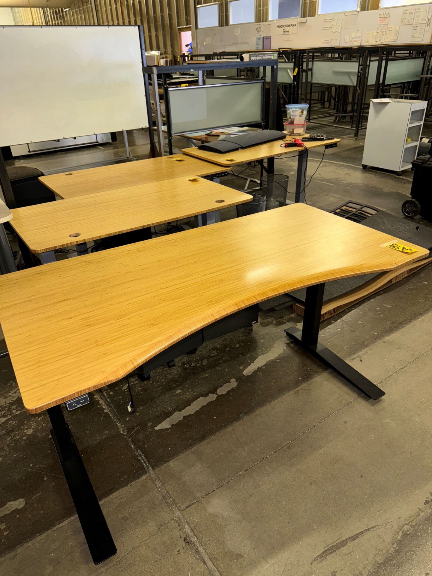 LOT (5) Asst. Steel Leg, Wood Top Tables | Rig Fee $75